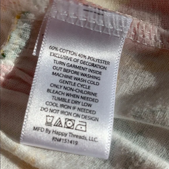 NWT Disney Minnie Mouse Floral 2pc Set Yellow & Pink 18M - Picture 9 of 11